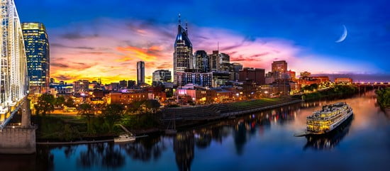 Skyline di Nashville, Tennessee