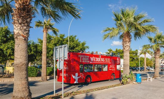 Bus turistico a Paphos, Cipro