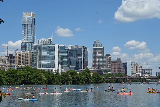 Spazi all'aperto nel centro di Austin, Texas