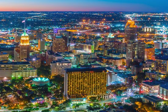 Panorama di San Antonio negli Stati Uniti