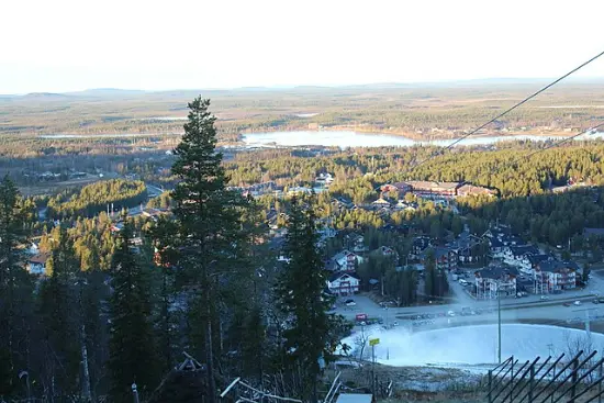 Paesaggio invernale di Kittilä nella Lapponia finlandese