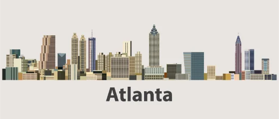 Skyline di Atlanta negli Stati Uniti