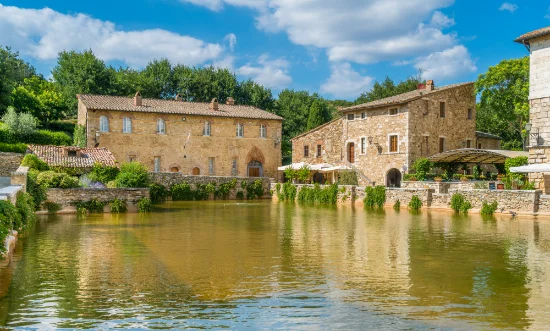 La piazza termale di Bagno Vignoni