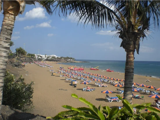 Playa Grande (o Playa Blanca), Puerto del Carmen, Lanzarote Canarie, Spagna